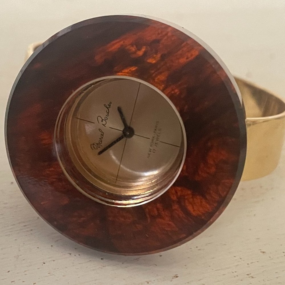 Vintage Marcel Boucher Smoke Colored Lucite Wrist Watch